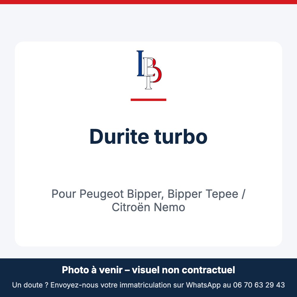 Durite turbo pour Peugeot Bipper, Bipper Tepee / Citroën Nemo
