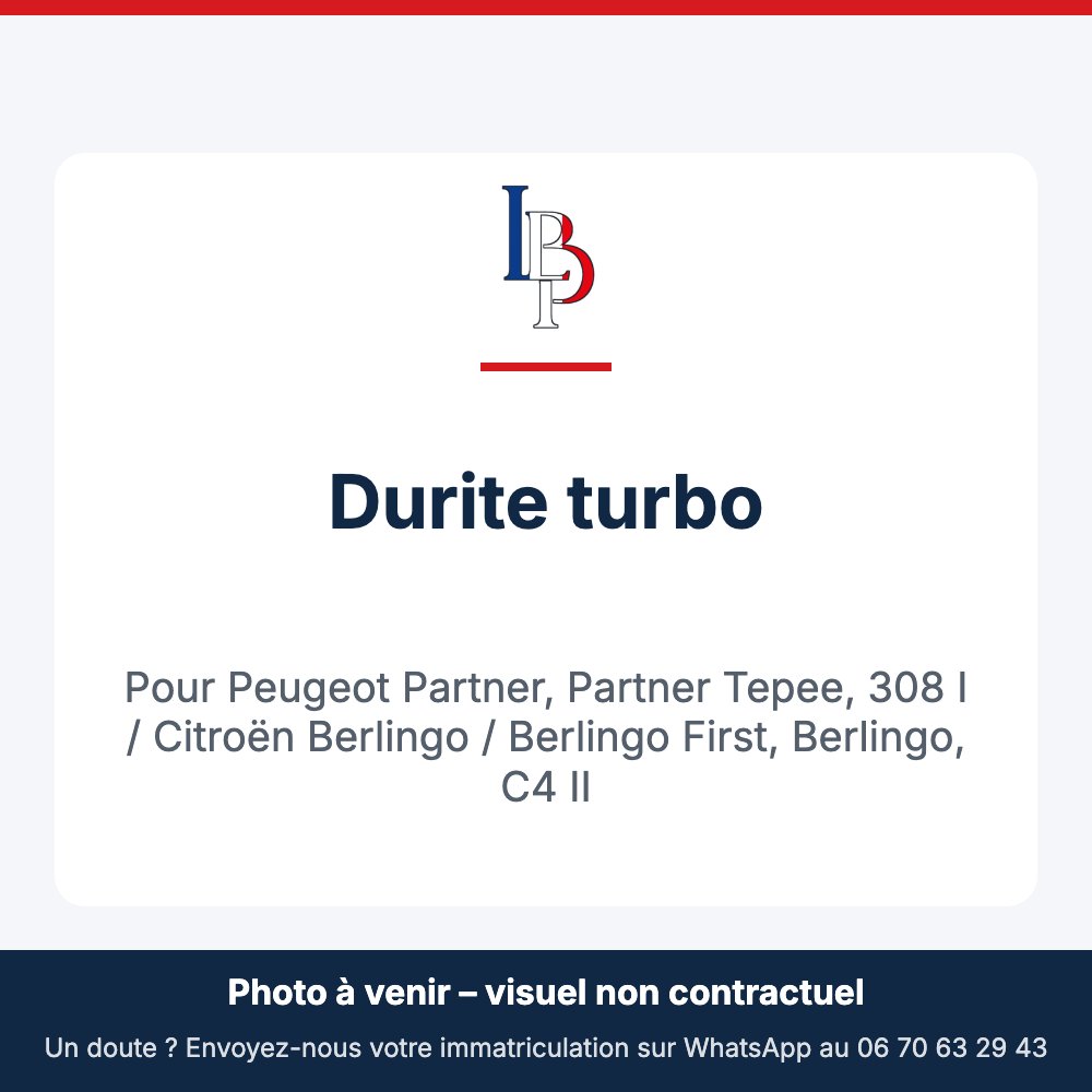 Durite turbo pour Peugeot Partner, Partner Tepee, 308 I / Citroën Berlingo / Berlingo First, Berlingo, C4 II