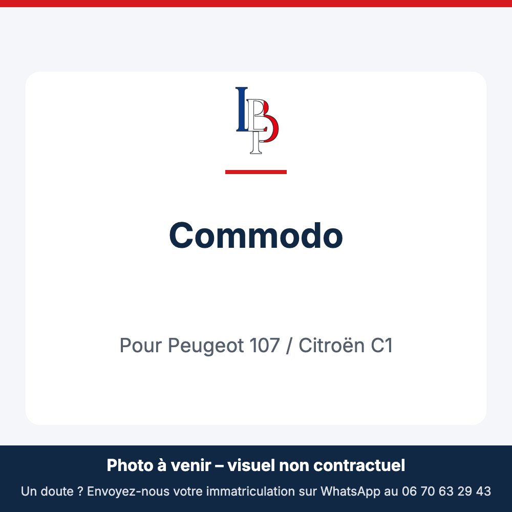 Commodo pour Peugeot 107 / Citroën C1