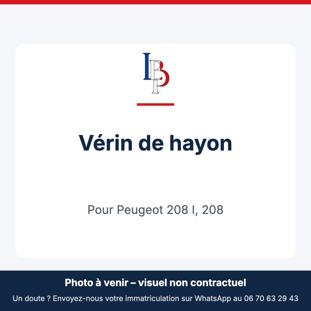 Vérin de hayon pour Peugeot 208 I, 208