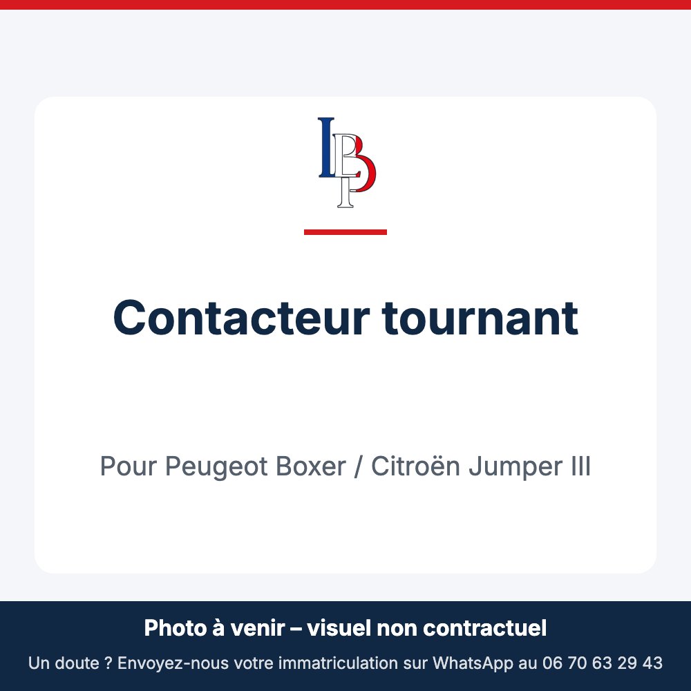 Contacteur tournant pour Peugeot Boxer / Citroën Jumper III