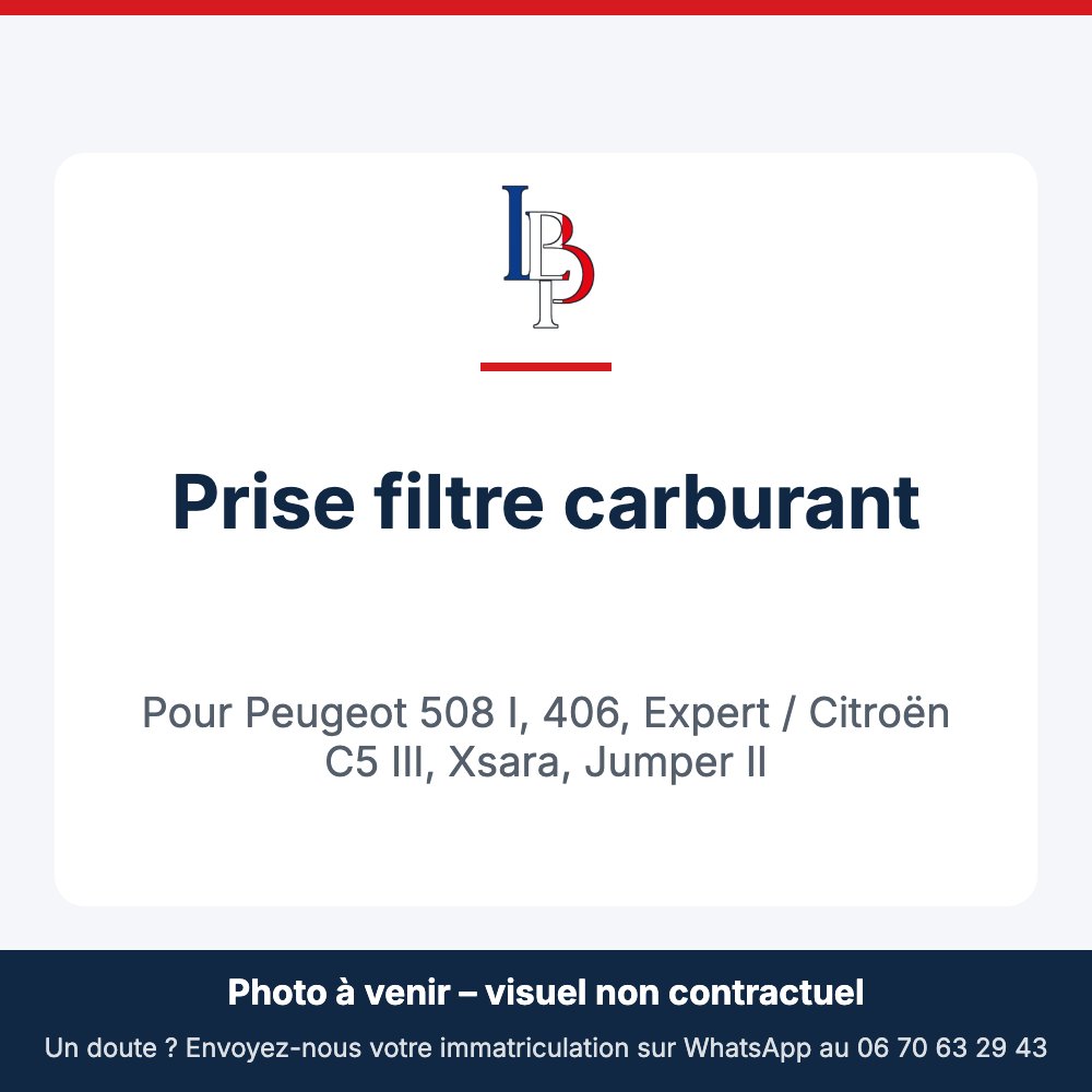 Prise filtre carburant pour Peugeot 508 I, 406, Expert / Citroën C5 III, Xsara, Jumper II