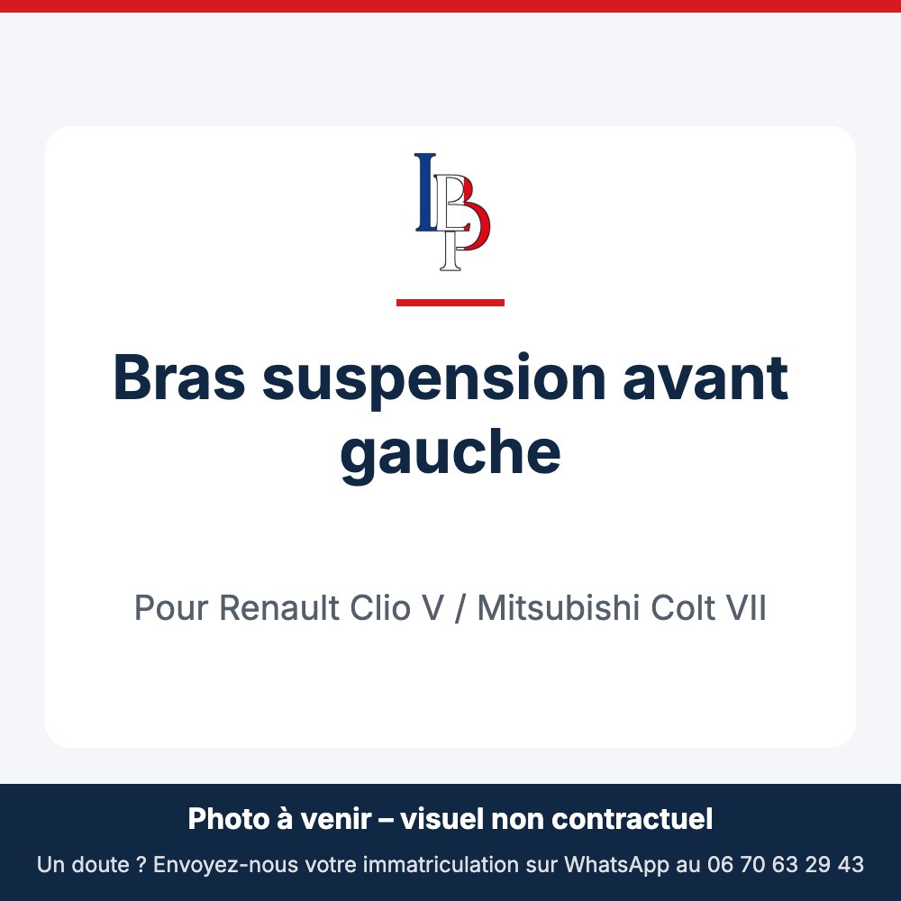 Bras suspension avant gauche pour Renault Clio V / Mitsubishi Colt VII