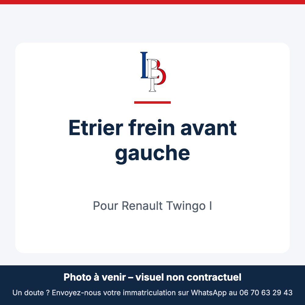 Etrier frein avant gauche pour Renault Twingo I