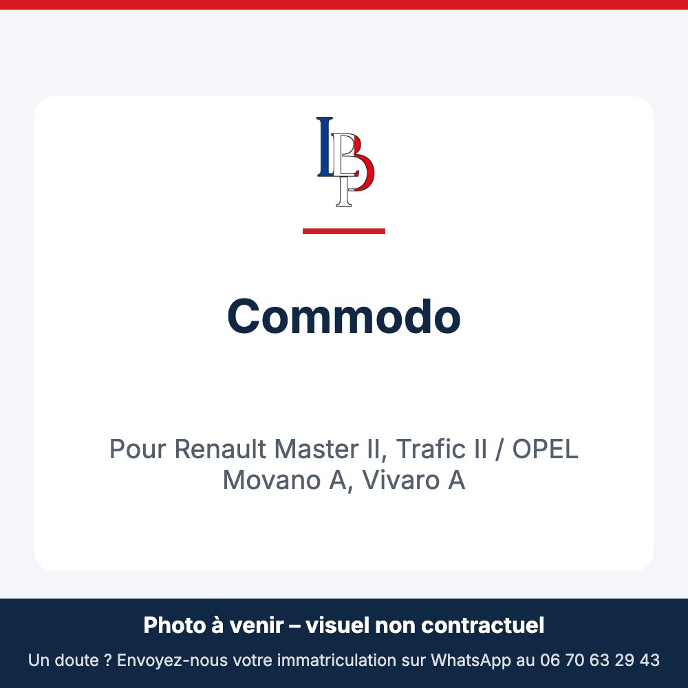Commodo pour Renault Master II, Trafic II / OPEL Movano A, Vivaro A