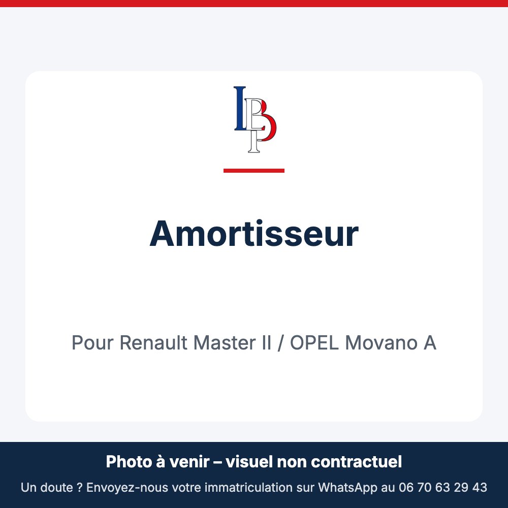 Amortisseur pour Renault Master II / OPEL Movano A