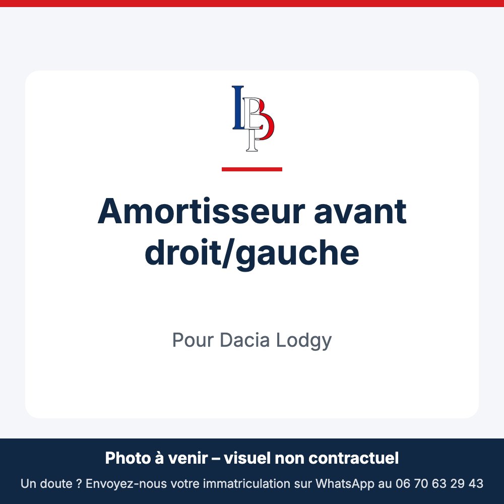 Amortisseur avant droit/gauche pour Dacia Lodgy