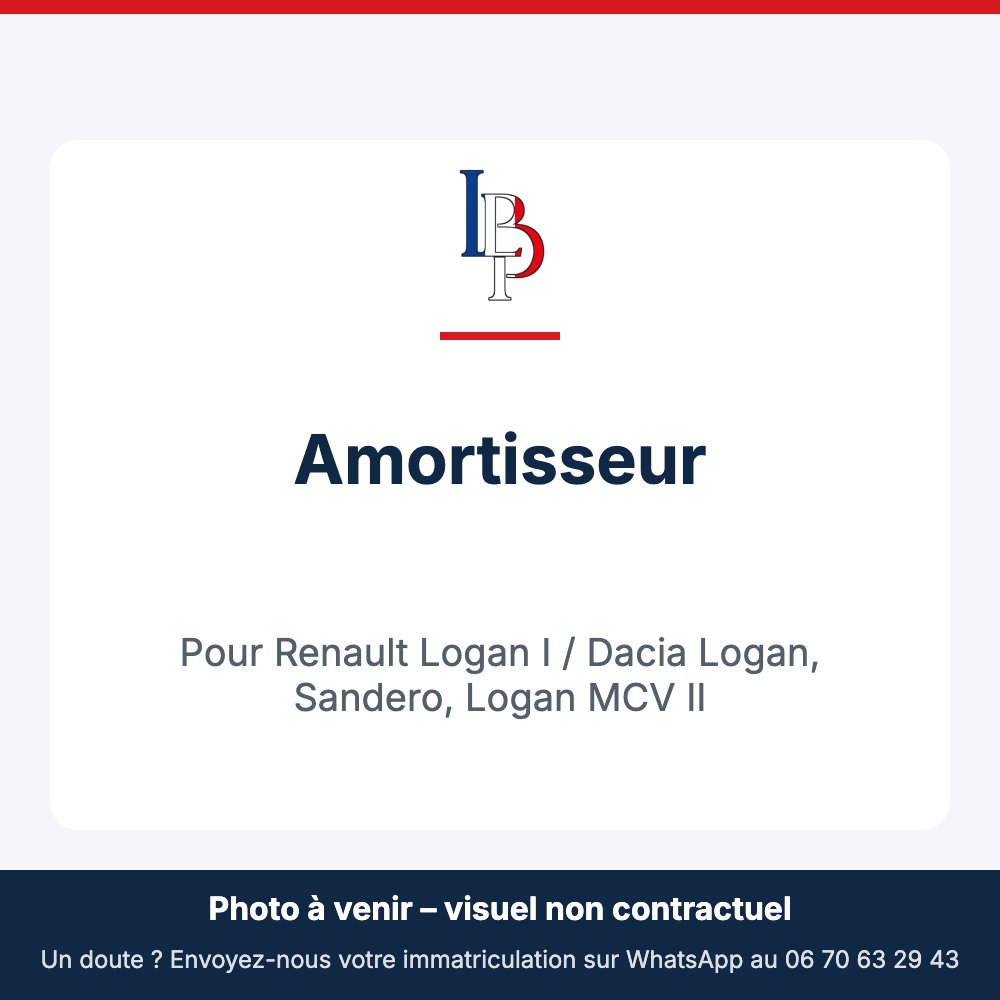 Amortisseur pour Renault Logan I / Dacia Logan, Sandero, Logan MCV II