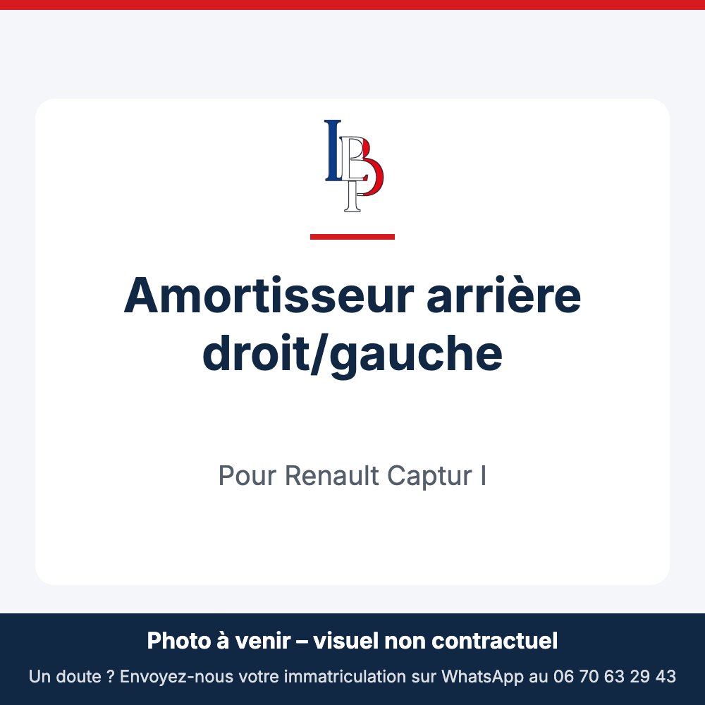 Amortisseur arrière droit/gauche pour Renault Captur I