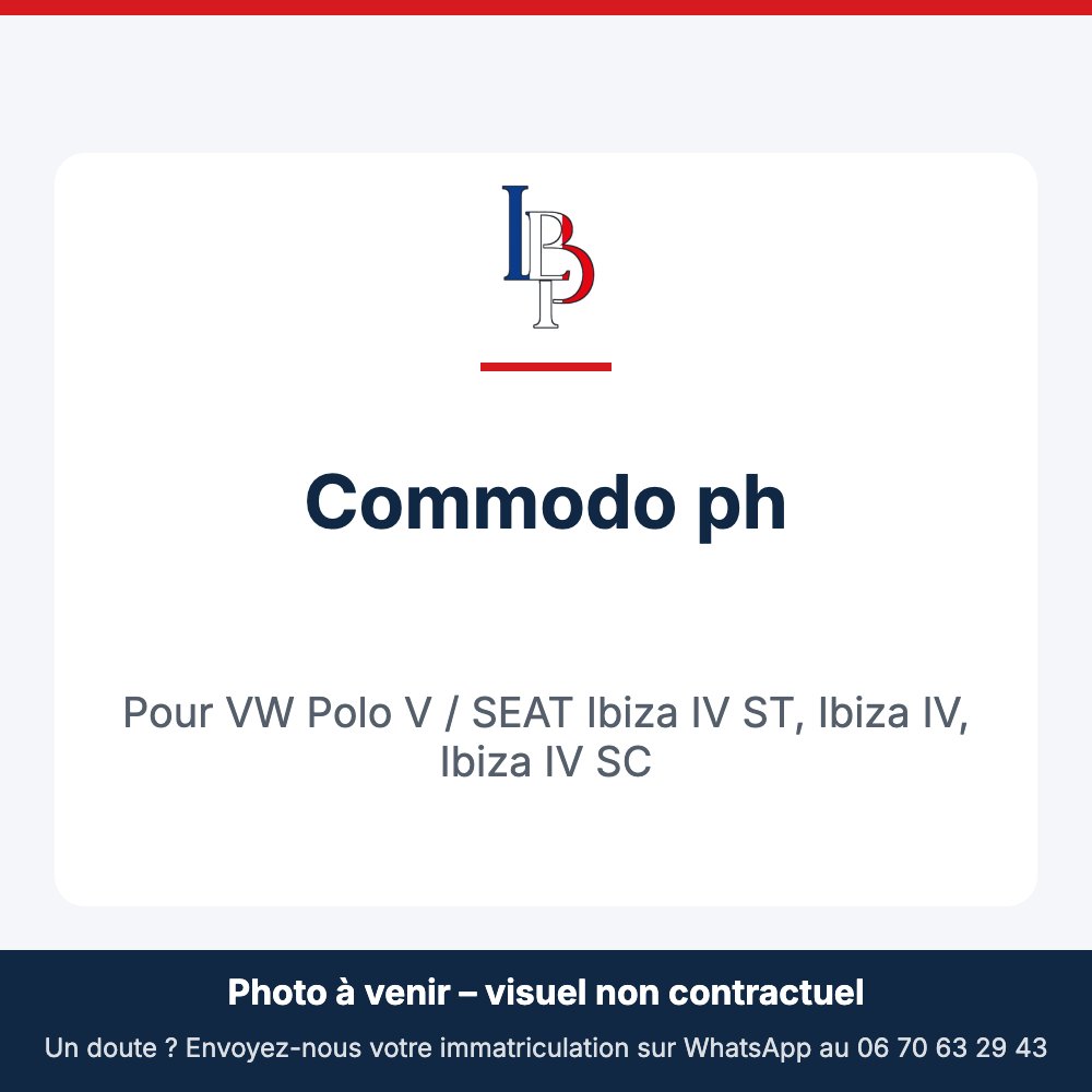 Commodo ph pour VW Polo V / SEAT Ibiza IV ST, Ibiza IV, Ibiza IV SC