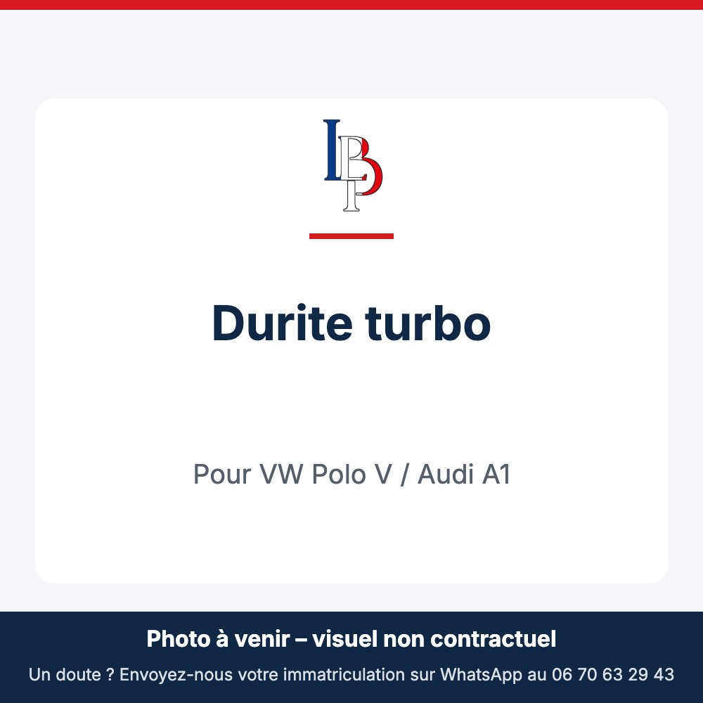 Durite turbo pour VW Polo V / Audi A1