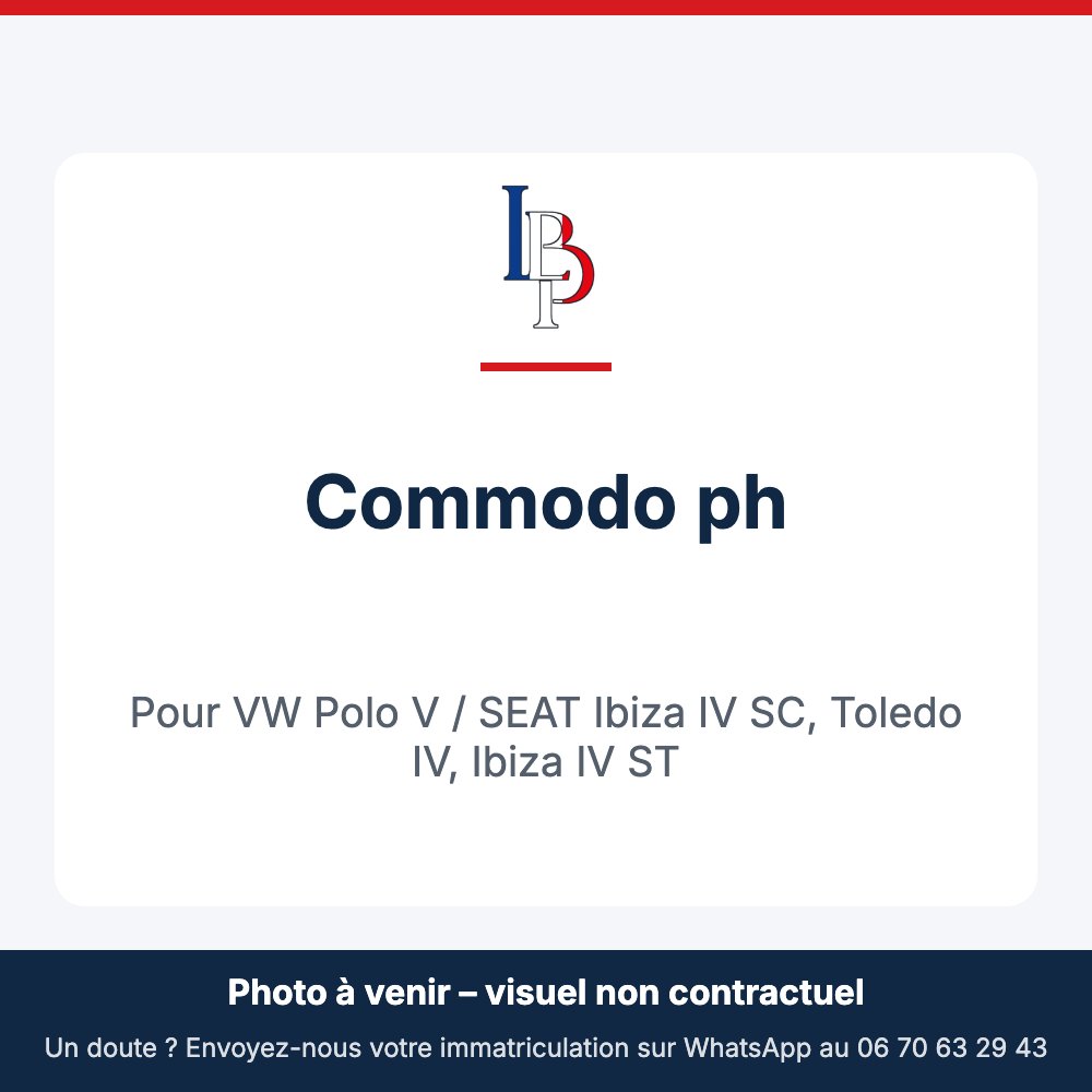 Commodo ph pour VW Polo V / SEAT Ibiza IV SC, Toledo IV, Ibiza IV ST