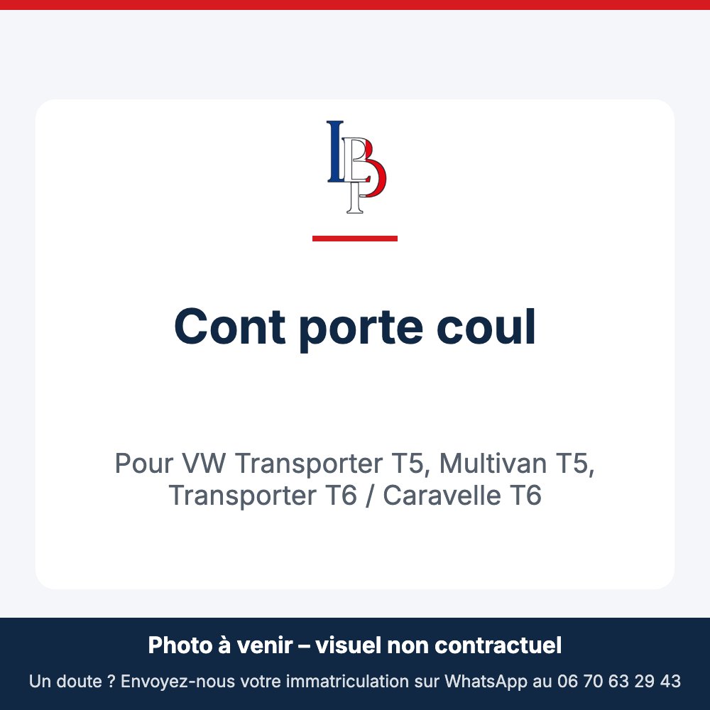 Cont porte coul pour VW Transporter T5, Multivan T5, Transporter T6 / Caravelle T6
