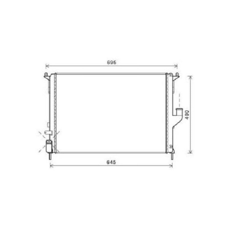 Radiateur 1.2i / 1.4i / 1.6i avec clim - 1.6i 16V - 1.5 DCI sans clim Dacia Logan 1 phase 2 2008-2012