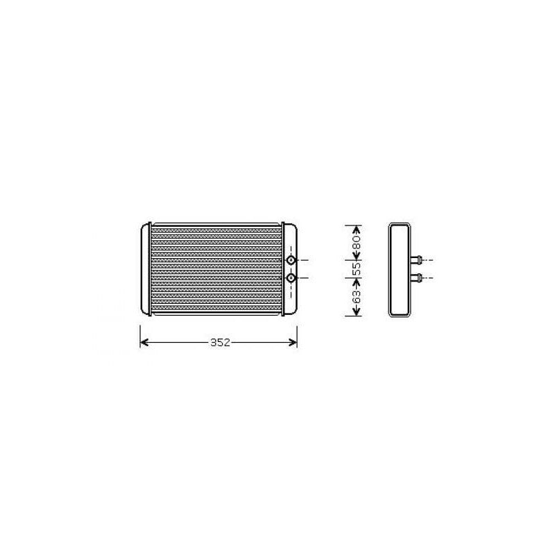 Radiateur de chauffage Citroën Jumper 1 phase 1 1999-2002
