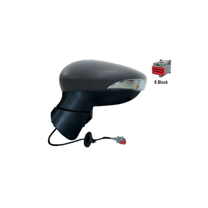 Rétroviseur électrique gauche asphérique à peindre Ford Fiesta MK6 phase 1 2008-2012