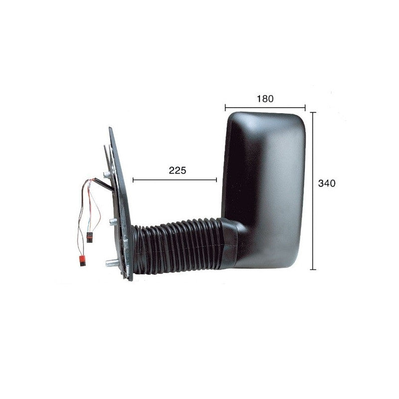 Rétroviseur électrique gauche chauffant bras long Iveco Daily 2 1999-2006