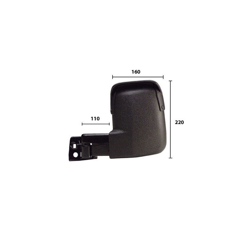 Rétroviseur manuel gauche bras court Ford Transit MK4 1991-1994