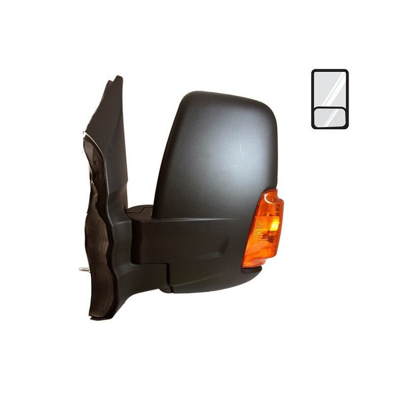 Rétroviseur manuel gauche feu orange bras court Ford Transit MK8 phase 1 2014-2019