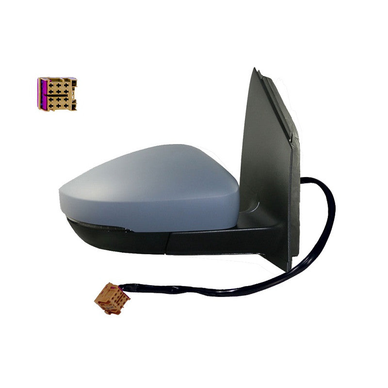 Rétroviseur mécanique droit à peindre fiche carré Volkswagen Polo 5 2009-2010