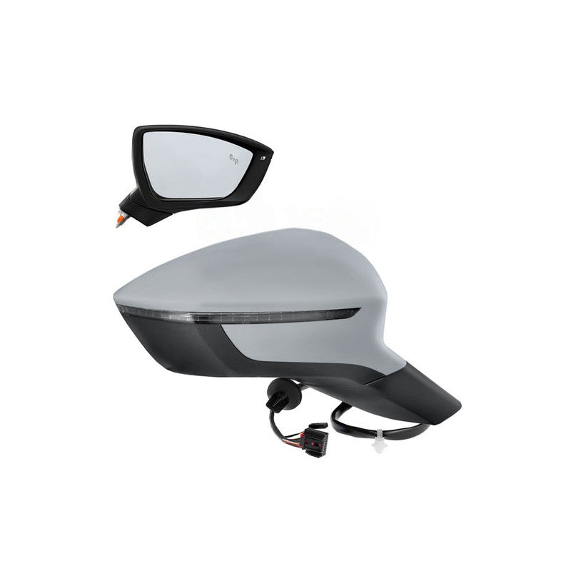 Rétroviseur rabattable électriquement droit à peindre chauffant et side assist Seat Ateca depuis 2016