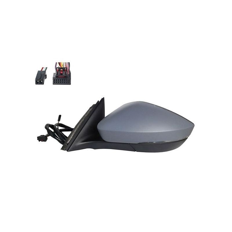 Rétroviseur rabattable électriquement gauche à peindre chauffant courtoisie side Skoda Superb 3V 2015-2024