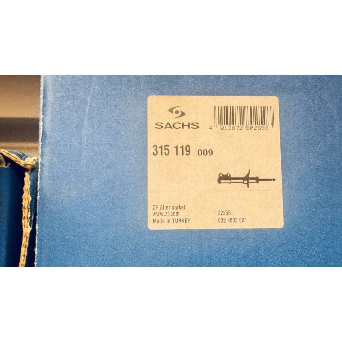Amortisseur Sachs 315 119 – Citroën C5 III, Peugeot 407