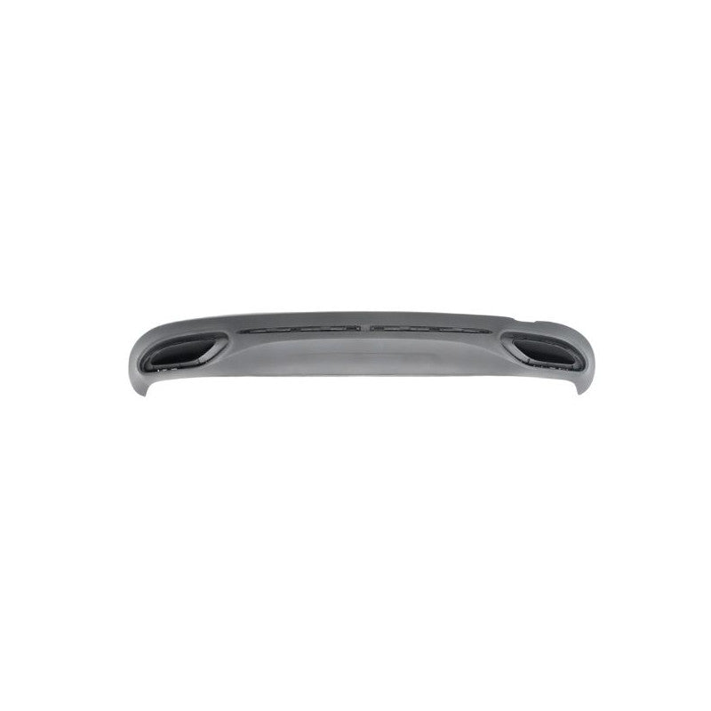 Spoiler de pare-choc arrière noir avec trous anti-brouillards 4 portes Mercedes Classe A W177 phase 1 2018-2022