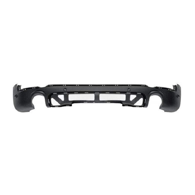 Spoiler de pare-choc arrière noir avec trous radars pour échappement double modèle ALL4 Mini Countryman F60 phase 1 2017-2020