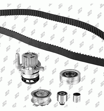 Kit de distribution avec pompe à eau Prodex TB1005WP pour Volkswagen Polo V, Golf VI, Touran, Audi A3