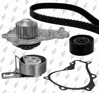 Kit de distribution avec pompe à eau Prodex TB1007WP pour Peugeot 208 I, 3008 II, 308 II