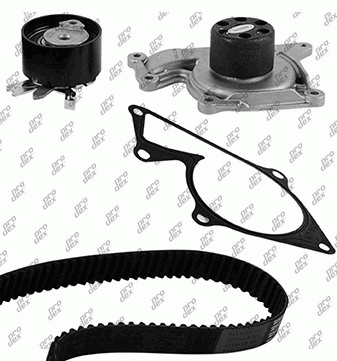 Kit de distribution avec pompe à eau Prodex TB1010WP pour Renault Clio III, Kangoo Express, Megane III