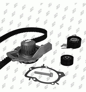Kit de distribution avec pompe à eau Prodex TB1023WP pour Peugeot 3008 I, 5008, Citroën C5 III, Ford S-Max