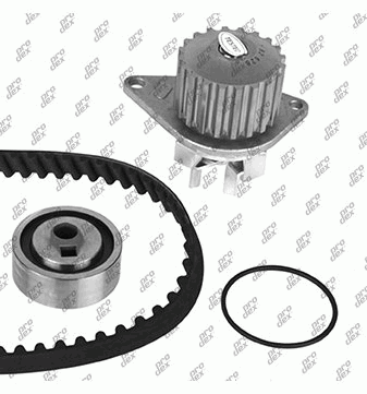 Kit de distribution avec pompe à eau Prodex TB1028WP pour Citroën Saxo, Peugeot 106 II, 206