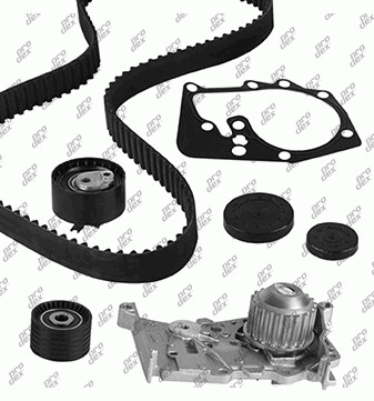 Kit de distribution avec pompe à eau Prodex TB1031WP pour Renault Modus / Grand Modus, Clio III, Dacia Duster, Logan Mcv