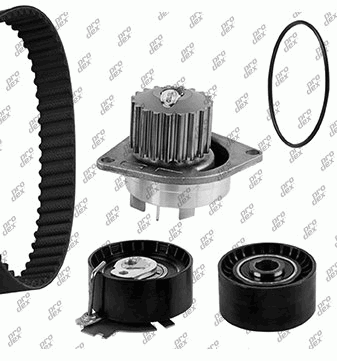 Kit de distribution avec pompe à eau Prodex TB1032WP pour Peugeot 307, 206, 206 CC, Citroën C4 I