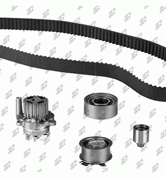 Kit de distribution avec pompe à eau Prodex TB1050WP pour Audi A3, Volkswagen Touran, Passat B6, Passat B6 Variant