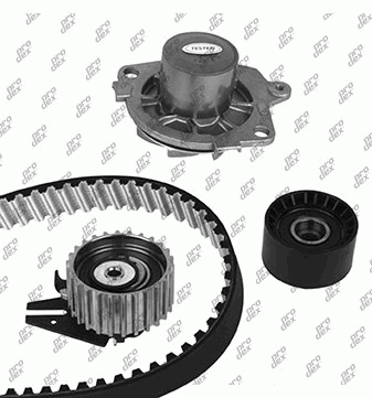 Kit de distribution avec pompe à eau Prodex TB1060WP pour Opel Zafira / Zafira Family B, Vectra C Gts, Fiat Sedici