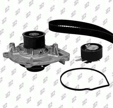 Kit de distribution avec pompe à eau Prodex TB1071WP pour Jeep Wrangler III, Chrysler Grand Voyager V, Dodge Nitro