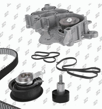 Kit de distribution avec pompe à eau Prodex TB1077WP pour Volkswagen Golf VII, Golf Sportsvan VII, Touran, Audi Q2