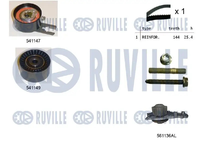 Kit de courroie crantée pour P206 1.4 HDI