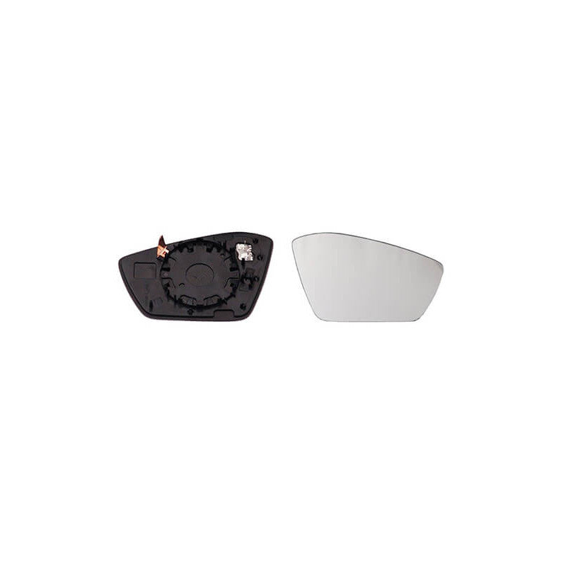 Verre de rétroviseur droit avec support chauffant convexe Skoda Superb 3V 2015-2024