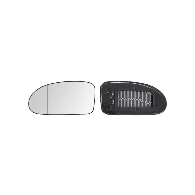 Verre de rétroviseur gauche asphérique chauffant support rectangulaire Ford Focus 1 1998-2004