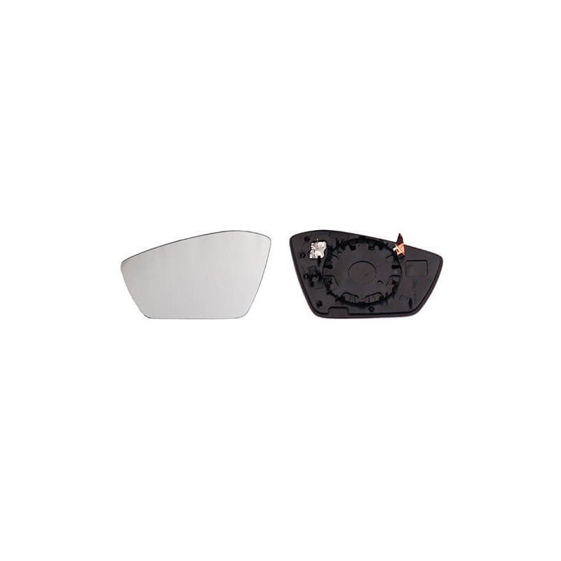 Verre de rétroviseur gauche avec support chauffant convexe Skoda Superb 3V 2015-2024