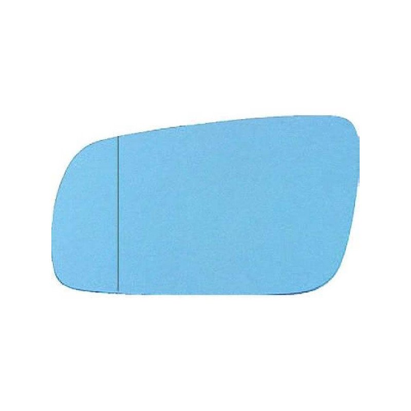 Verre de rétroviseur gauche bleu asphérique grand modèle Audi A3 8L1 phase 1 1996-2000