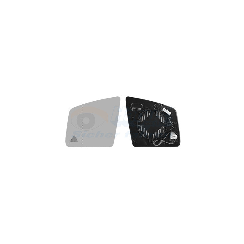 Verre de rétroviseur gauche chauffant asphérique side Mercedes Classe M (W166) 2011-2015