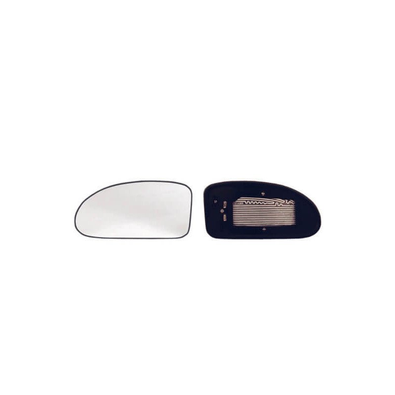 Verre de rétroviseur gauche convexe chauffant support rectangulaire Ford Focus 1 1998-2004