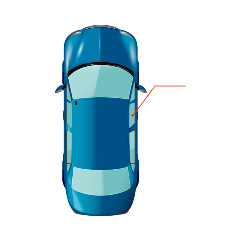 Vitre de porte latérale avant droite teintée verte Fiat Panda 2 2003-2012