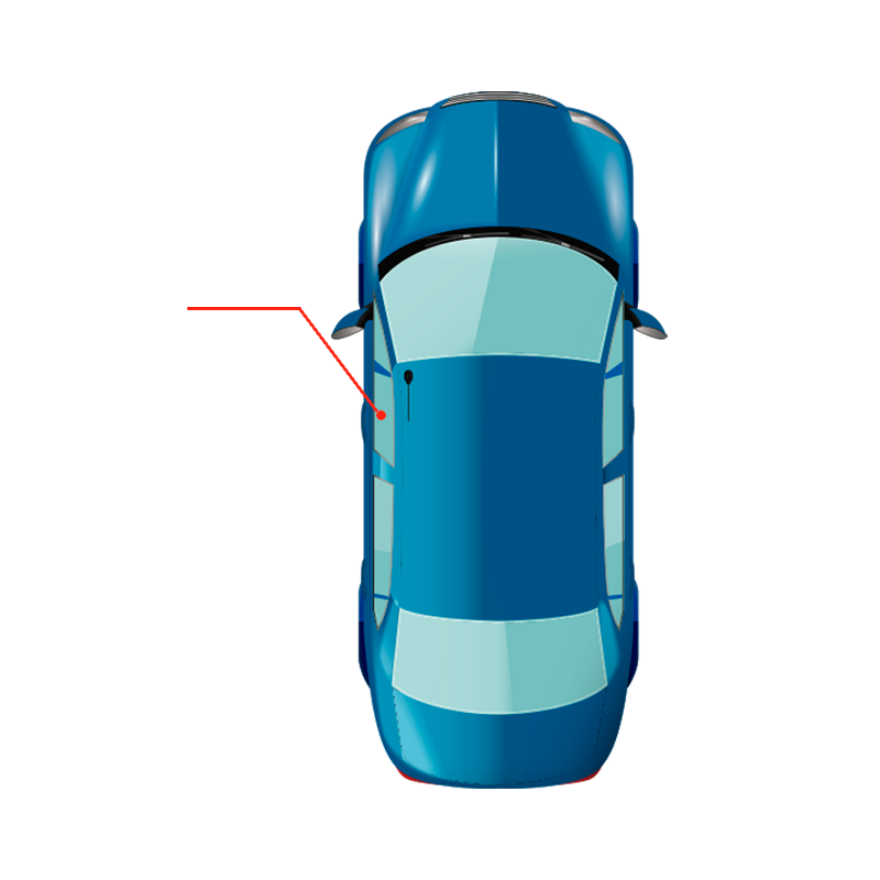 Vitre de porte latérale avant gauche teintée verte Fiat Panda 2 2003-2012