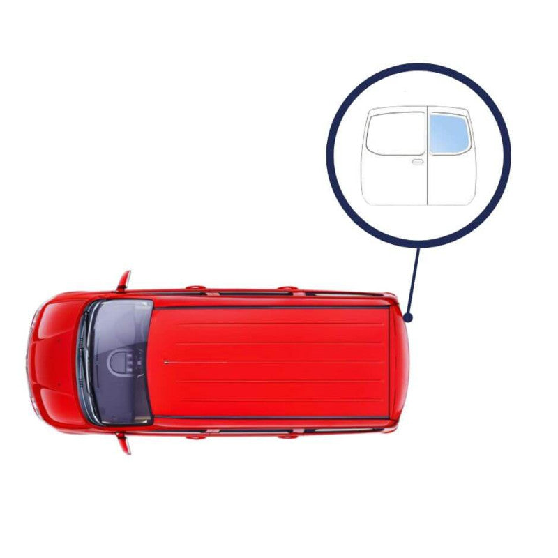 Vitre, lunette porte arrière droite teintée verte Fiat Talento depuis 2016